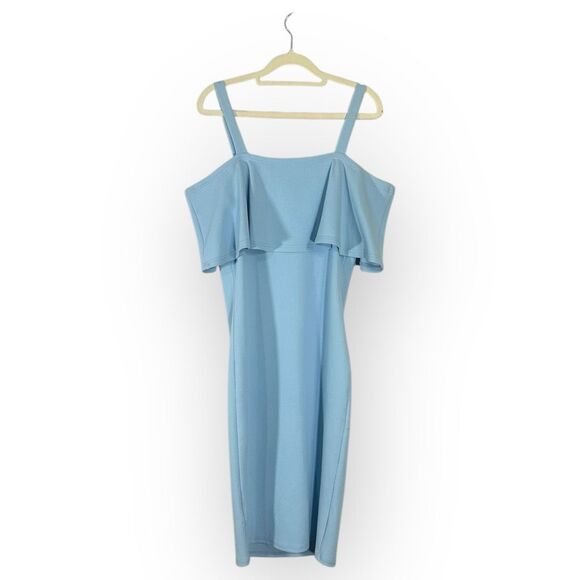 Sylvian Heach Women's Size Medium Blue Knee Length Halter Knee Length Dress - Picture 2 of 10